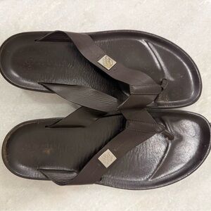 Louis Vuitton Dark Brown Leather Sandals